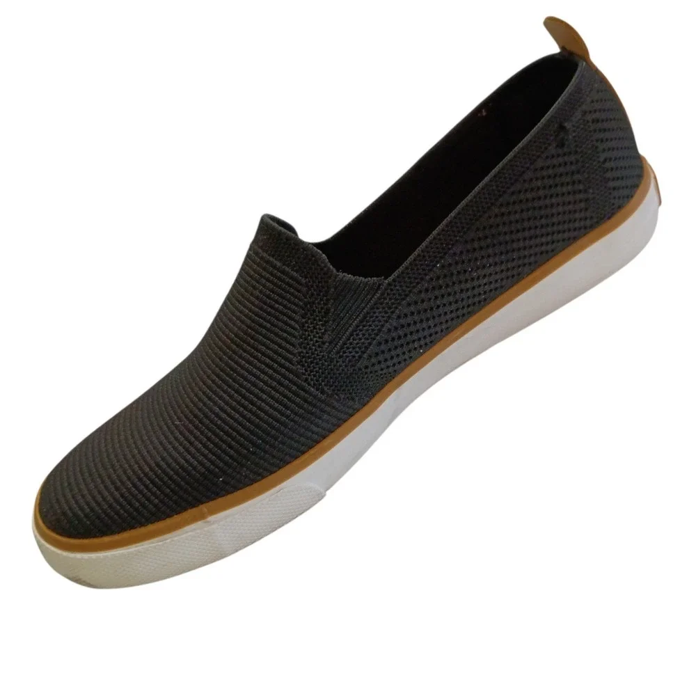 Tommy Bahama Womens Mesh Slip On Sneakers Charcoal Grey Comfort Flats Size 9